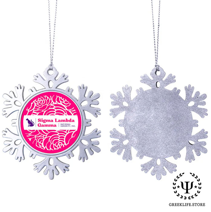 Sigma Lambda Gamma Christmas Ornament - Snowflake Metal