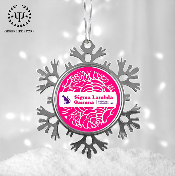 Sigma Lambda Gamma Christmas Ornament - Snowflake Metal