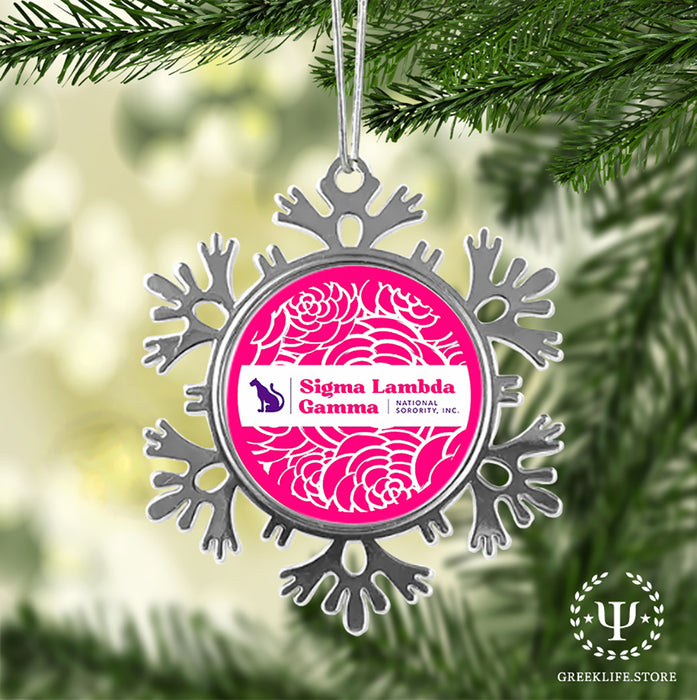 Sigma Lambda Gamma Christmas Ornament - Snowflake Metal