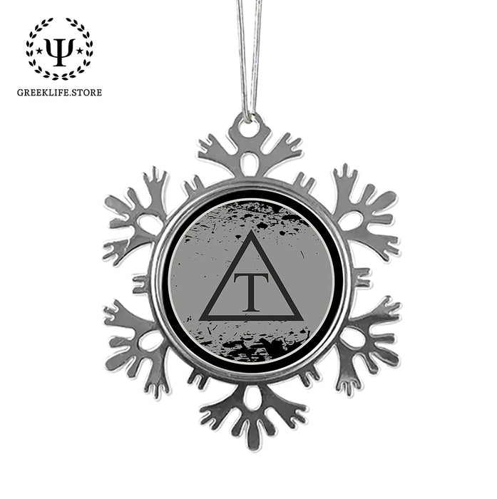 Triangle Christmas Ornament - Snowflake Metal