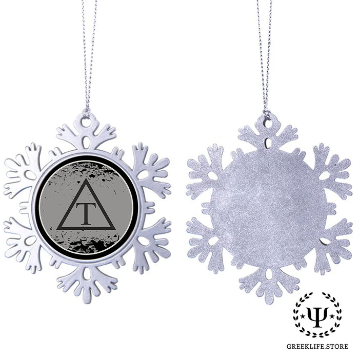 Triangle Christmas Ornament - Snowflake Metal