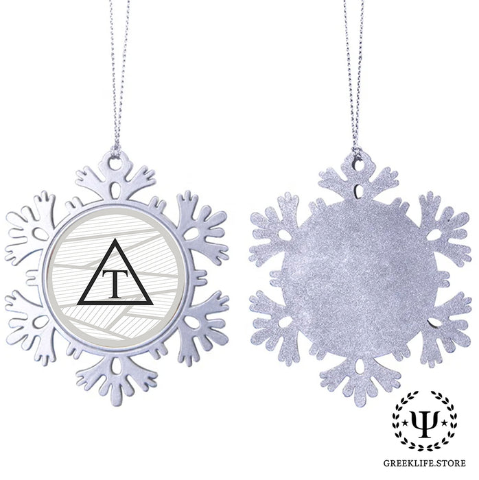 Triangle Christmas Ornament - Snowflake Metal