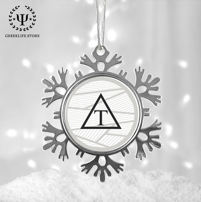 Triangle Christmas Ornament - Snowflake Metal