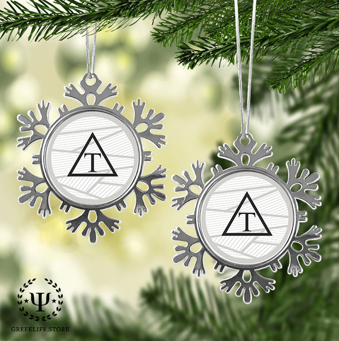 Triangle Christmas Ornament - Snowflake Metal