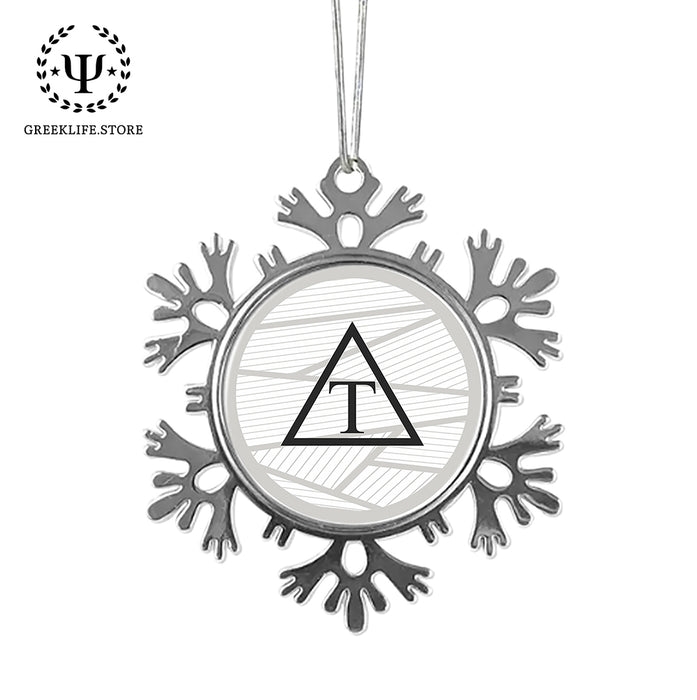 Triangle Christmas Ornament - Snowflake Metal