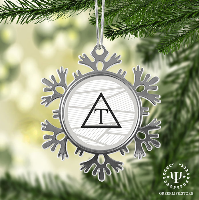 Triangle Christmas Ornament - Snowflake Metal