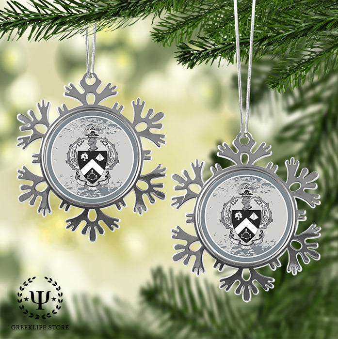 Triangle Christmas Ornament - Snowflake Metal