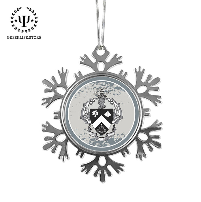 Triangle Christmas Ornament - Snowflake Metal