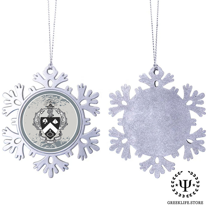 Triangle Christmas Ornament - Snowflake Metal