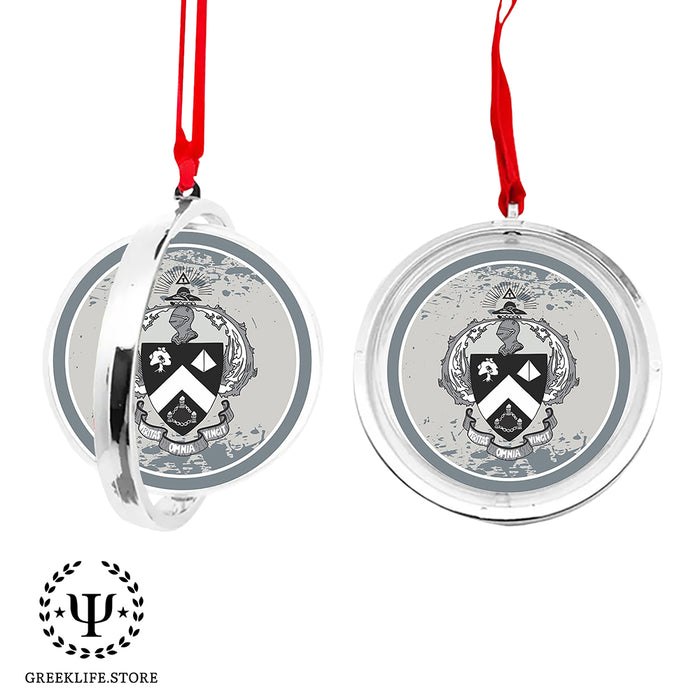 Triangle Christmas Reversible Flat Round Ornament