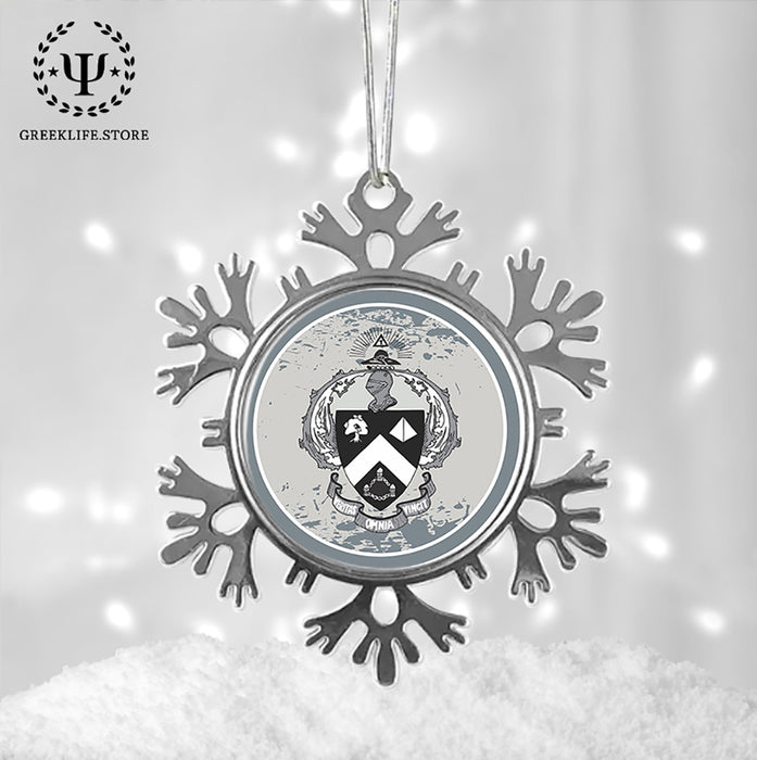 Triangle Christmas Ornament - Snowflake Metal