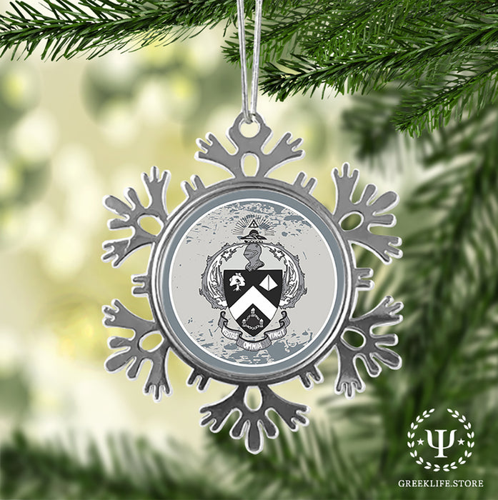 Triangle Christmas Ornament - Snowflake Metal