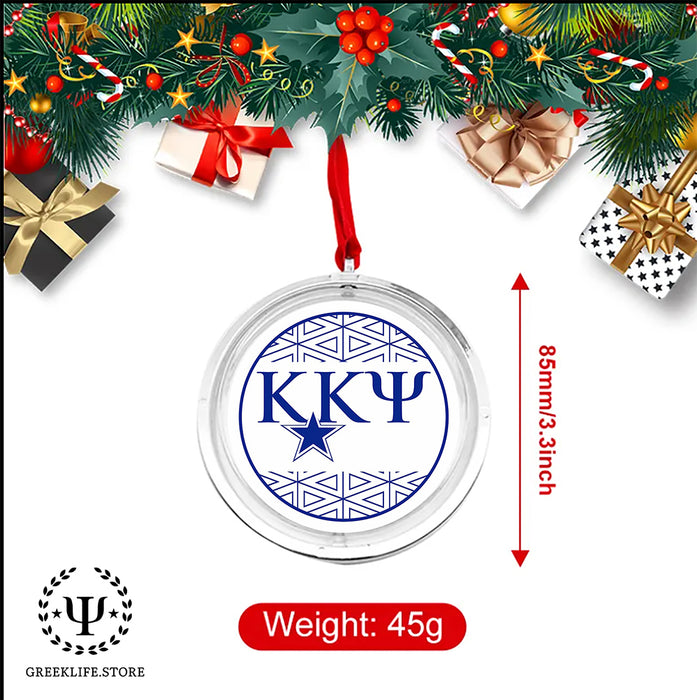 Kappa Kappa Psi Christmas Reversible Flat Round Ornament