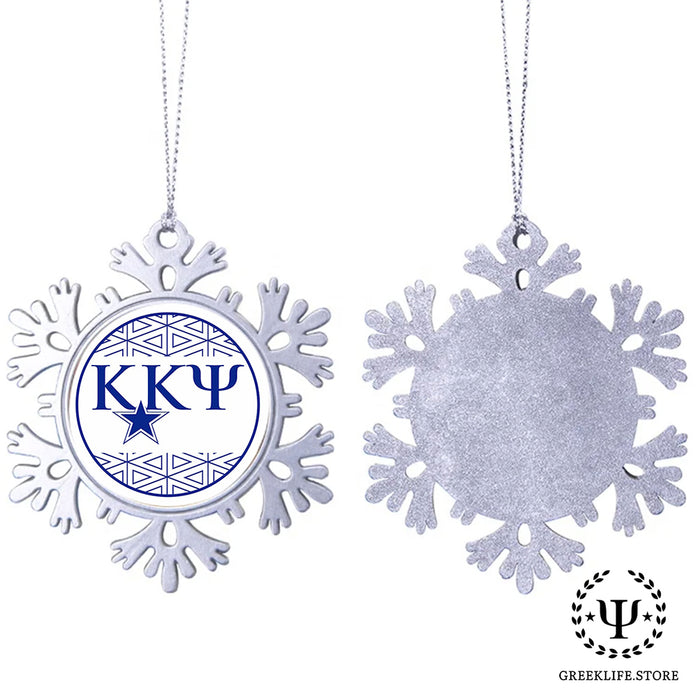 Kappa Kappa Psi Christmas Ornament - Snowflake Metal