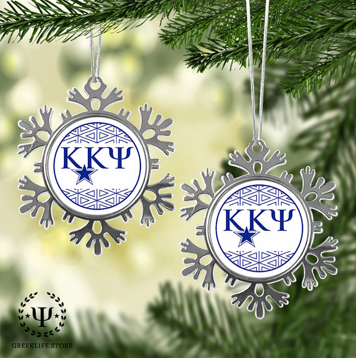Kappa Kappa Psi Christmas Ornament - Snowflake Metal