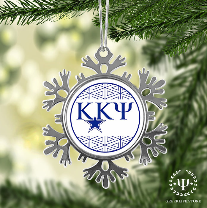 Kappa Kappa Psi Christmas Ornament - Snowflake Metal
