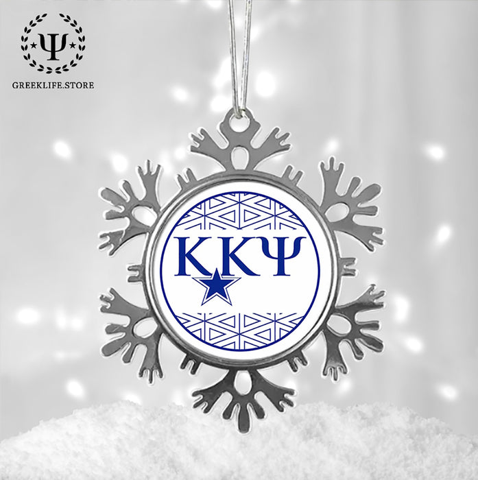 Kappa Kappa Psi Christmas Ornament - Snowflake Metal