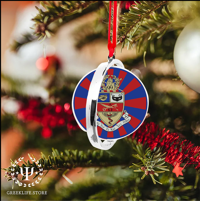 Kappa Psi Christmas Reversible Flat Round Ornament