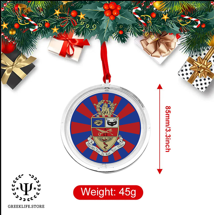Kappa Psi Christmas Reversible Flat Round Ornament