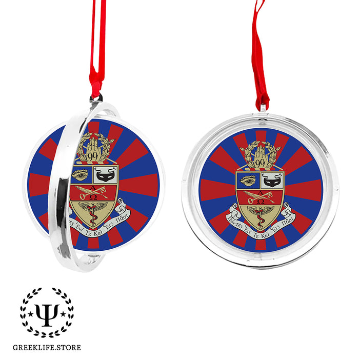 Kappa Psi Christmas Reversible Flat Round Ornament