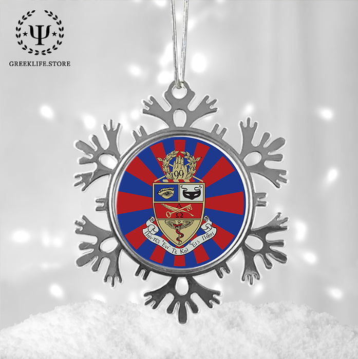 Kappa Psi Christmas Ornament - Snowflake Metal