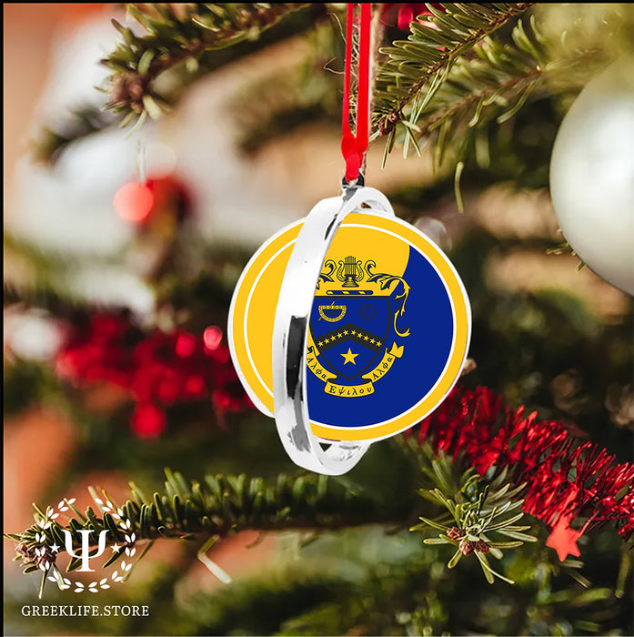 Kappa Kappa Psi Christmas Reversible Flat Round Ornament