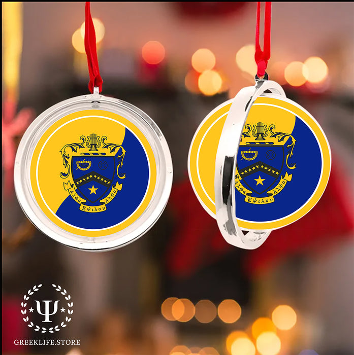 Kappa Kappa Psi Christmas Reversible Flat Round Ornament