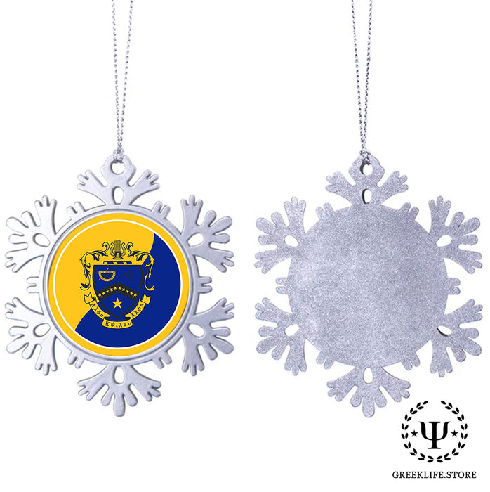 Kappa Kappa Psi Christmas Ornament - Snowflake Metal