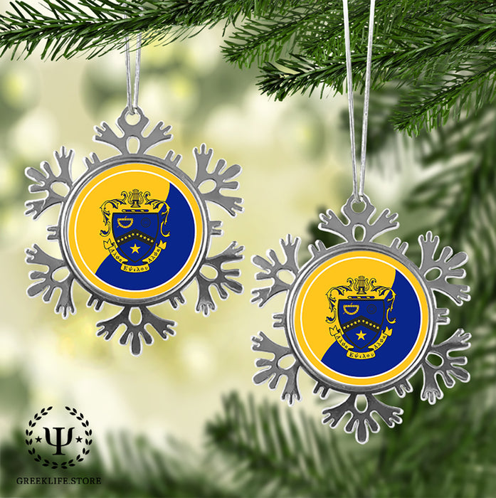 Kappa Kappa Psi Christmas Ornament - Snowflake Metal