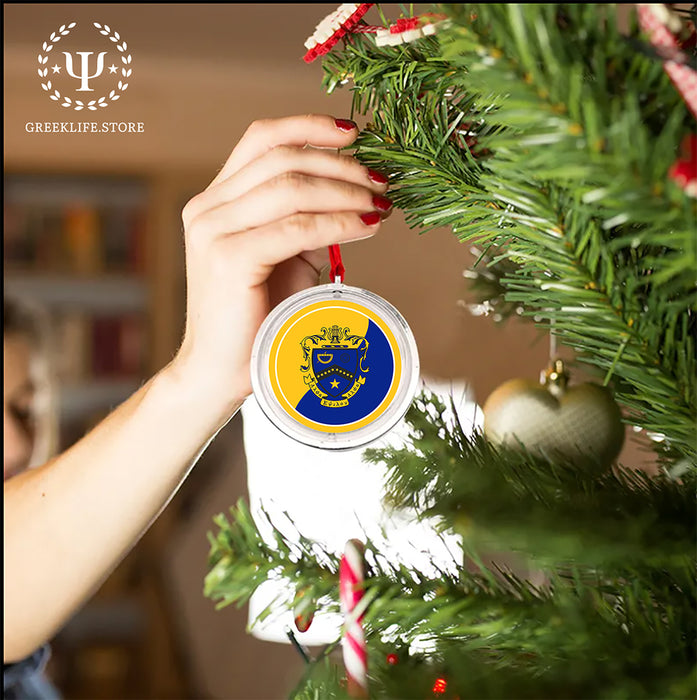 Kappa Kappa Psi Christmas Reversible Flat Round Ornament