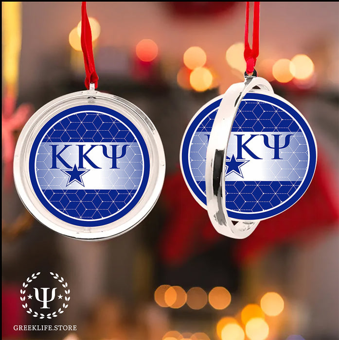 Kappa Kappa Psi Christmas Reversible Flat Round Ornament
