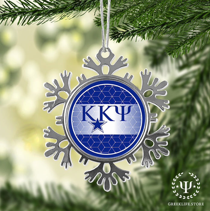 Kappa Kappa Psi Christmas Ornament - Snowflake Metal