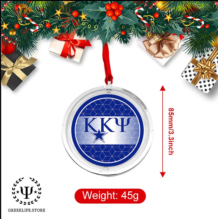 Kappa Kappa Psi Christmas Reversible Flat Round Ornament