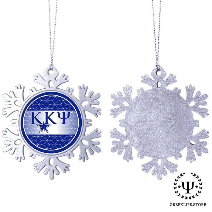 Kappa Kappa Psi Christmas Ornament - Snowflake Metal