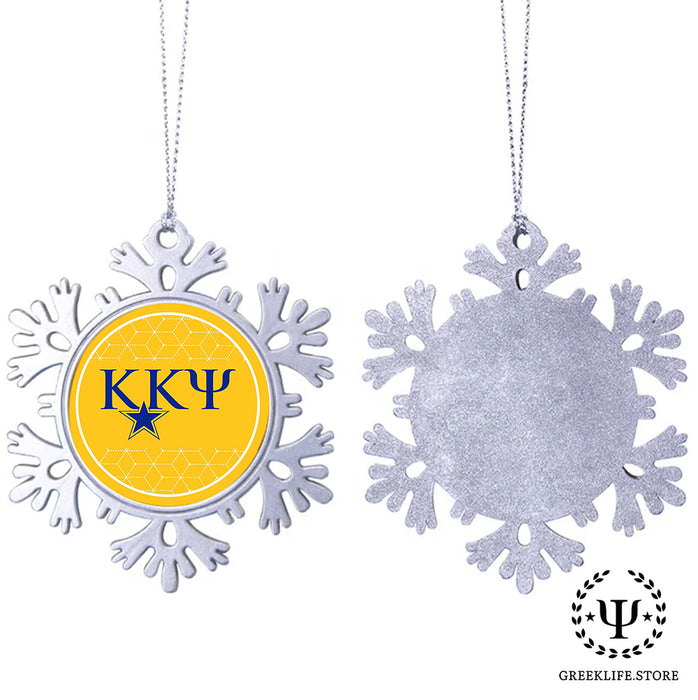 Kappa Kappa Psi Christmas Ornament - Snowflake Metal
