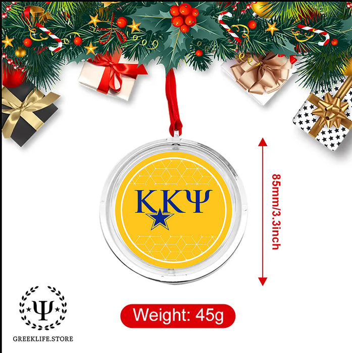 Kappa Kappa Psi Christmas Reversible Flat Round Ornament