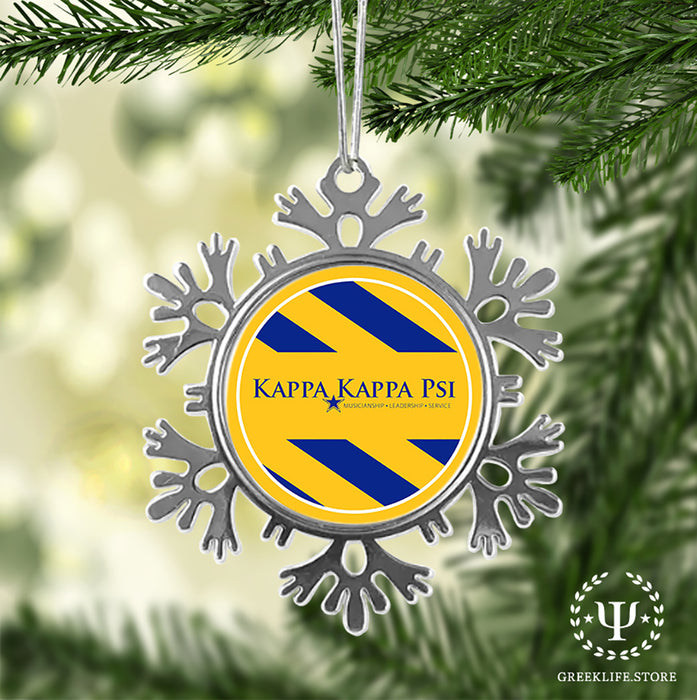 Kappa Kappa Psi Christmas Ornament - Snowflake Metal