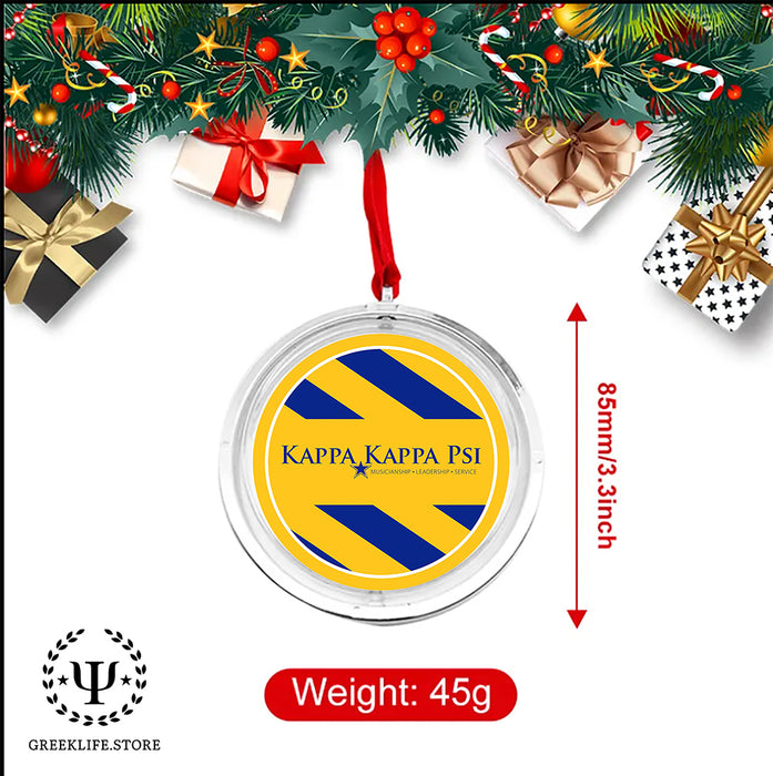 Kappa Kappa Psi Christmas Reversible Flat Round Ornament