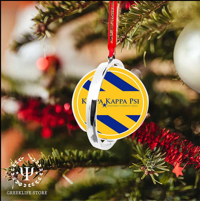 Kappa Kappa Psi Christmas Reversible Flat Round Ornament
