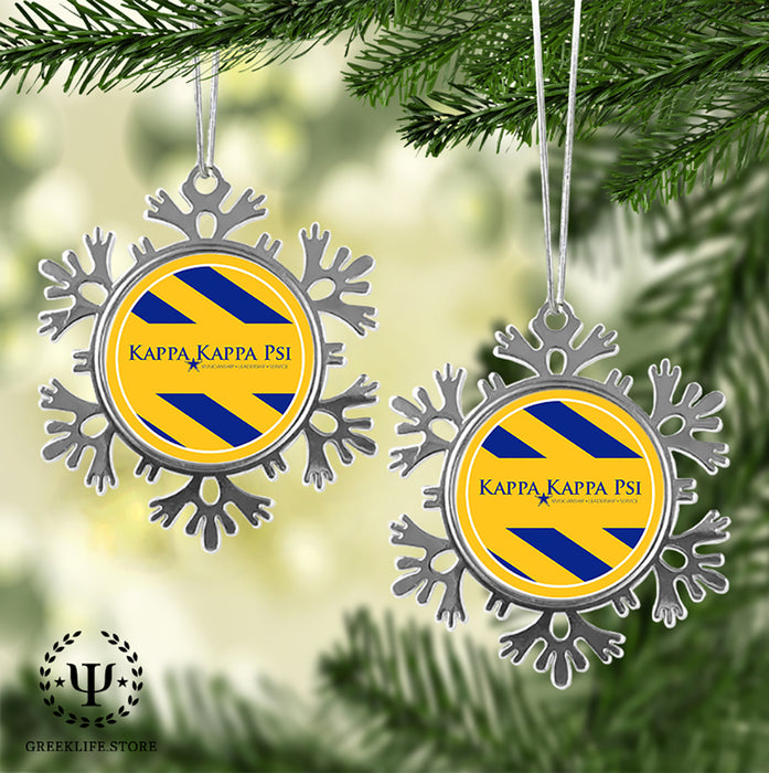 Kappa Kappa Psi Christmas Ornament - Snowflake Metal