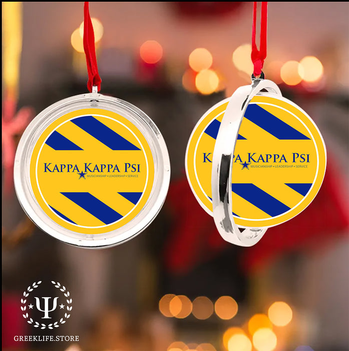 Kappa Kappa Psi Christmas Reversible Flat Round Ornament