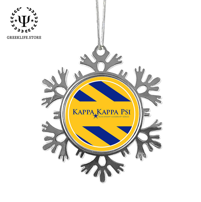 Kappa Kappa Psi Christmas Ornament - Snowflake Metal