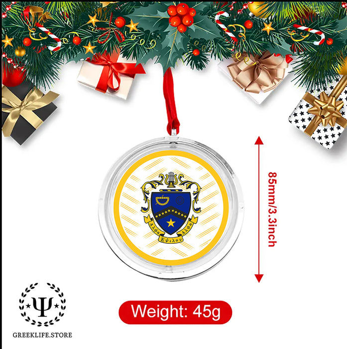 Kappa Kappa Psi Christmas Reversible Flat Round Ornament