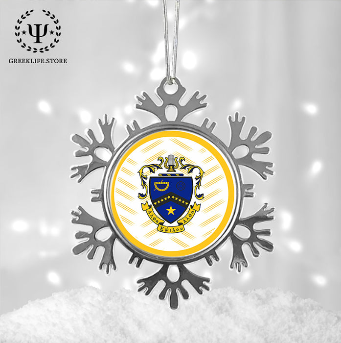 Kappa Kappa Psi Christmas Ornament - Snowflake Metal