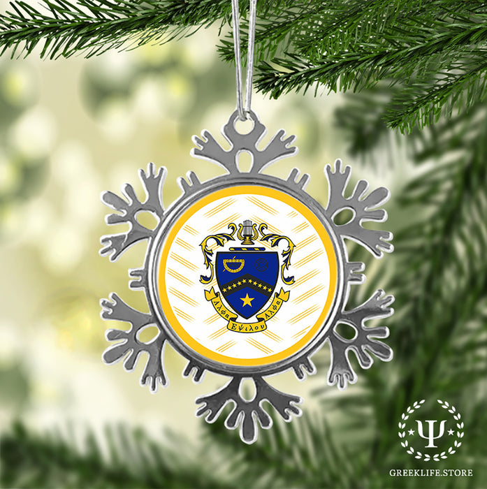 Kappa Kappa Psi Christmas Ornament - Snowflake Metal