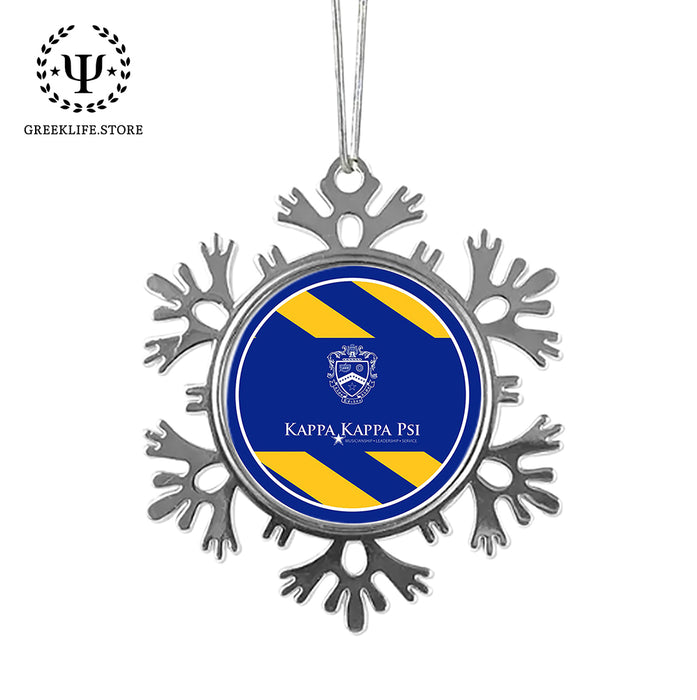 Kappa Kappa Psi Christmas Ornament - Snowflake Metal