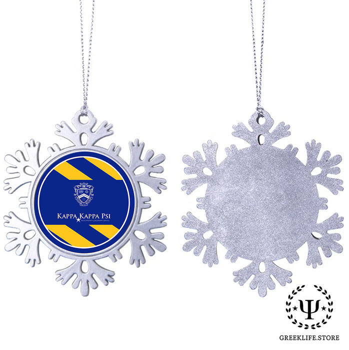 Kappa Kappa Psi Christmas Ornament - Snowflake Metal