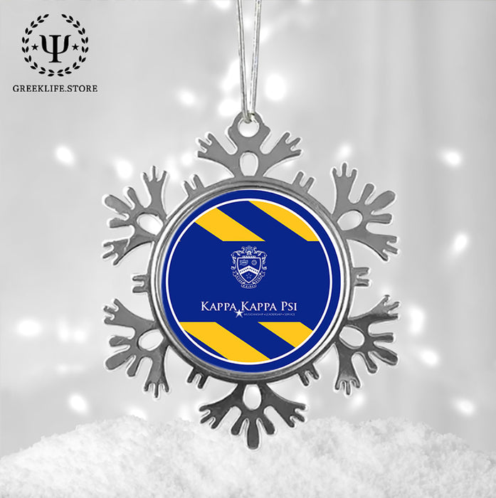 Kappa Kappa Psi Christmas Ornament - Snowflake Metal