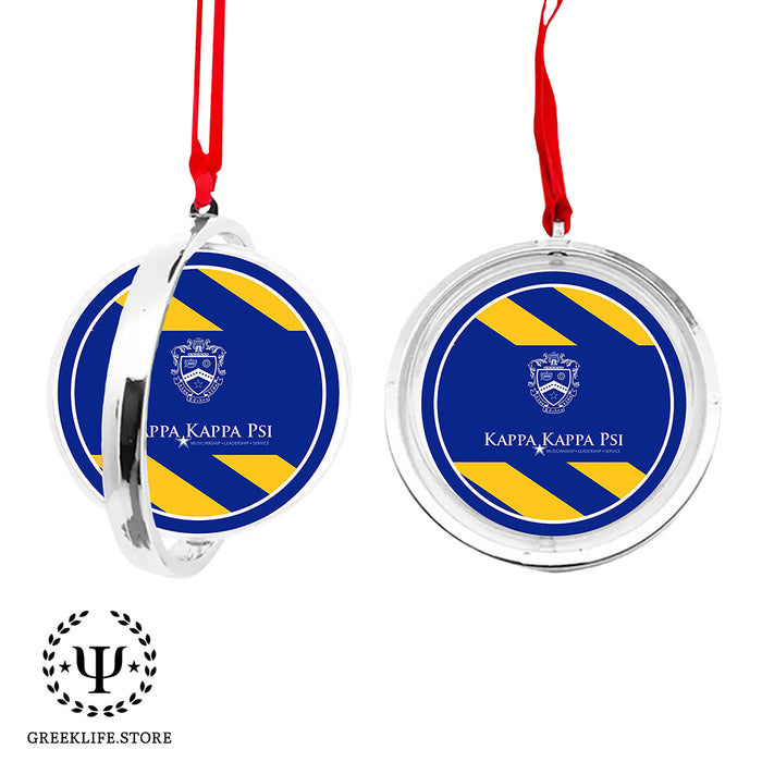 Kappa Kappa Psi Christmas Reversible Flat Round Ornament