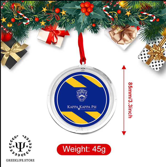 Kappa Kappa Psi Christmas Reversible Flat Round Ornament